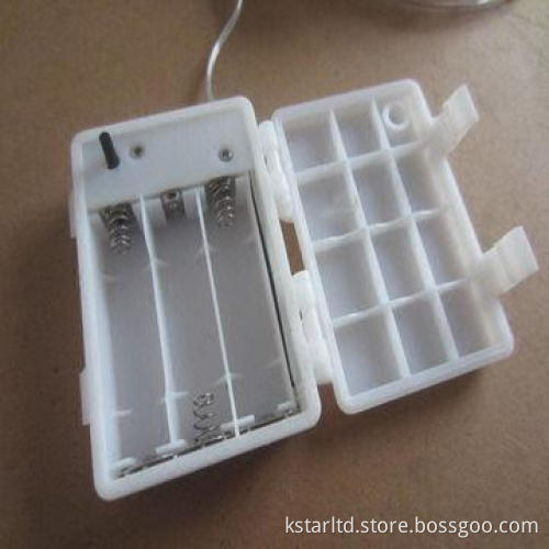 3*AA Battery Powered Mini Rope Lights, 3m Length, with 30-piece White Color LED, Waterproof